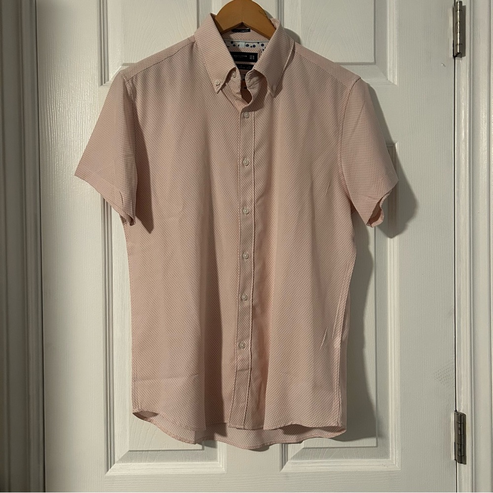 Denim & Flower Pink Button Down Shirt